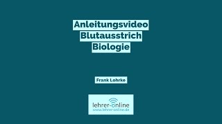 Blutausstrich Anleitungsvideo  Biologie [upl. by Hanako]