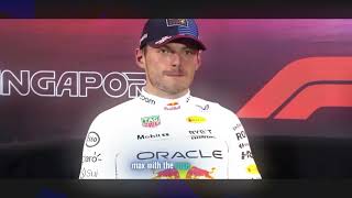 Max Verstappen giving quotone word answersquot at the PostQualifying Press Conference in Singapore GP [upl. by Martens]