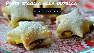 DOLCETTI DI PASTA SFOGLIA ALLA NUTELLA  Ricetta facile e veloce [upl. by Syverson]