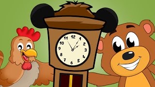 Hickory Dickory Dock🐭  Hickory Dickory Dock Song 🐻🐦  Nursery Rhyme With Lyrics  Fun Learning Poem [upl. by Alasteir750]