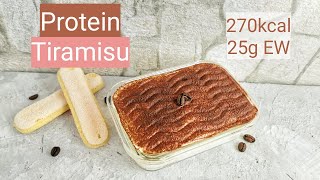 Protein Tiramisu unter 5 Minuten  ohne Ei und Alkohol 🍮❤ [upl. by Bremble]