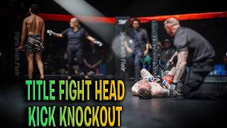 Headkick Knock Out in Title Fight at Celtic Gladiator Ireland  Emmet Corr [upl. by Mcgill]