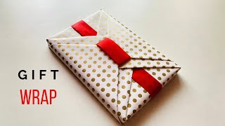 Fancy Gift Wrapping  Gift Wrapping Idea for Christmas  How to Wrap a Book [upl. by Gninnahc]