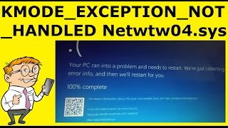 Intel Wireless WiFi Link driver failed KMODEEXCEPTIONNOTHANDLED Windows 10 Netwtw04sys [upl. by Kittie]