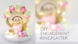 DIY Engagement Ring Platter  Engagement Ring Tray Decoration Ideas  Ring Tray For Ring Ceremony [upl. by Rainwater]