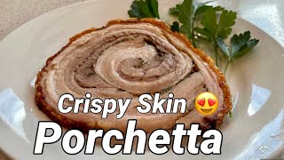 Porchetta  Guaranteed Crispy Skin Pork [upl. by Zeuqram]