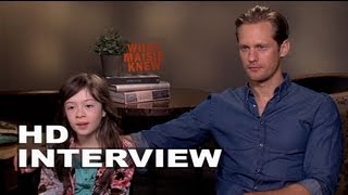 What Maisie Knew Alexander Skarsgard and Onata Aprile Official Interview  ScreenSlam [upl. by Trebla]