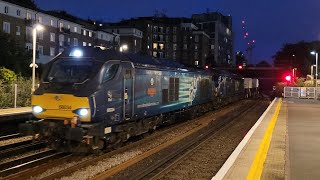 DRS 68034 Rail Riders  68007 Valliant Passing Kensington Olympia With Nuclear Flasks 25924 [upl. by Berri]