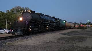 Union Pacific 4014 Steam Locomotive passes through Soloman KS at 706pm October 17 2024 [upl. by Eamanna490]