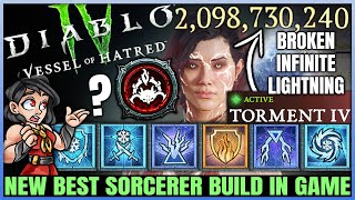 Diablo 4  New Best BILLION DAMAGE Sorcerer Build  S6 OP Splintering Lightning Spear Combo  Guide [upl. by Eatnhoj]