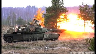 M1A2 ABRAMS Firing 120mm M865 M1002 Rounds in LATVIA [upl. by Eiknarf]