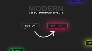 Modern CSS Glowing Button Hover Effects  Easy Web Learner [upl. by Demmer]