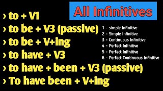 Infinitives in English Grammar in Hindi  ToV1  Non Finite Verbs  Spoken English  SSC Bank [upl. by Sarah]