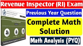 OSSSC RI ARI AMIN SFS PREVIOUS YEAR MATH QUESTIONS DEPTH ANALYSIS By Indrajit Sir [upl. by Tsui]