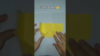 DIY origami Crown👑 origamicrownpapercraftcraftingshortsviral [upl. by Ahsiener]