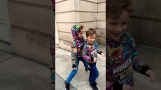 Brothers walking in the city of London for kids [upl. by Airenahs826]