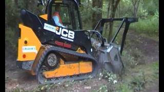 JCB 300t Skidsteer with FAE Mulching Head [upl. by Novahc]