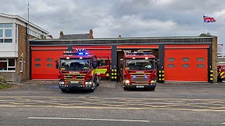 RETAINED Firefighters Rush To Reports of Gas Wigston Double Turnout Leicestershire Fire amp Rescue [upl. by Runkle]