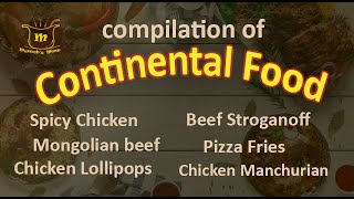 Compilation of Continental Food Recipes by Muneebs Menu [upl. by Aikel]