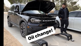 2021 Bronco sport oil change [upl. by Lacy]