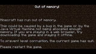 How to Fix  Run Out of Memory  Minecraft Error  RAM FIX  174 and More [upl. by Yacov]