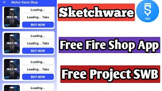 sketchware free fire shop app project free swb file  free fire shop app sketchware free project [upl. by Octavia559]