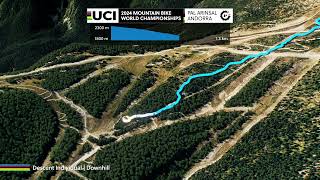 UCI MTB World Championships 2024  Andorra Pal Arinsal  Downhill overview DHI [upl. by Yerbua]