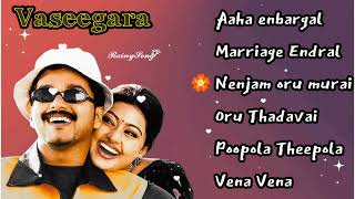 Vaseegara Full movie Songs  Song Collection Jukebox  Vijay  Sneha love [upl. by Rola]