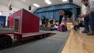 Mendip Rc truckers  loading the tipper up on the trailer [upl. by Leanard]