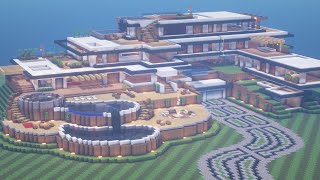 Minecraft Modern Mega Mansion Tutorial Pt 5  Architecture Build 12 [upl. by Hedi]