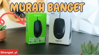 Pertarungan Mouse murah robot M102 VS Logitech B100 [upl. by Annyrb]