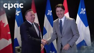 Le PM Justin Trudeau rencontre le PM du Québec François Legault – 10 juin 2024 [upl. by Chenay]