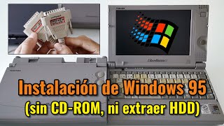 Cómo instalar Windows 95 en un PC sin CDROM Pasar archivos por cable paralelo DB25 null modem [upl. by Akcirre]