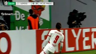 Yussuf Poulsen Goal RB Leipzig vs FC St Pauli 42 All Goals and Extended Highlights [upl. by Aggy]