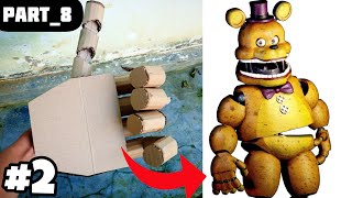 How To Make Fredbear Hand 2 With Cardboard  FNAF COSPLAY  PART8 [upl. by Elia856]