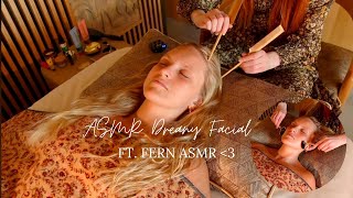 ASMR Spa  Relaxing Facial on the wonderful TheFernASMR  Scalp massage obsidian rollers amp more [upl. by Lhadnek708]