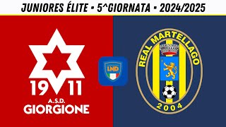 U19 ÉLITE  Giorgione 1911 VS Real Martellago  5ª GIORNATA [upl. by Aklam]