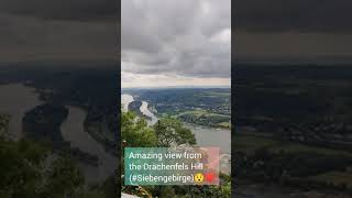 Spectacular view from the Drachenfels Hill in Königswinter GermanySiebengebirgeshorts [upl. by Gaul]