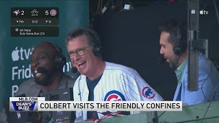 Stephen Colbert goes to Wrigley Field Wieners Circle ahead of DNC in Chicago [upl. by Eanehs]