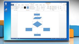 Make a FlowChart in Microsoft Word 2013 [upl. by Us]