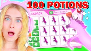 Starting Over With 100 RIDE POTIONS In Adopt Me Roblox [upl. by Christoffer]