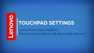 How To – Touchpad Settings in Windows 10 8 7 NonThinkPad [upl. by Hagai]