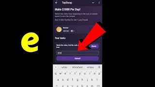 Make 1000 Per Day Tapswap Code Today  2 September Tapswap Code  Daily Tapswap Code Video [upl. by Fulviah]