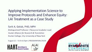 Applying Implementation Science to Improve Protocols amp Enhance Equity LAI Treatment 25539 [upl. by Ellenuahs]