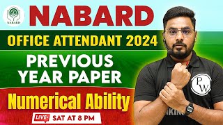 NABARD Office Attendant  Numerical Ability Previous Year Paper  by Sumit Sir [upl. by Sacram]