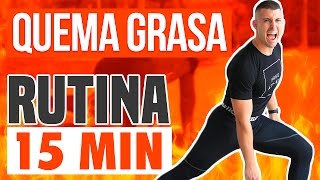 Rutina quema grasa rápida en 15 minutos  HIIT [upl. by Enialahs]