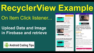 How to insert and retrieve data with image in RecyclerView  RecyclerView On Item Click listener [upl. by Denny668]