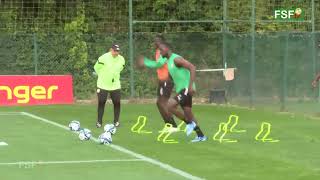 Troisième séance d’entraînement des Lions du Sénégal au centre technique du RC Lens à la Gaillette [upl. by Paine383]