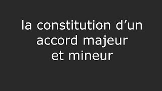 Apprendre la construction des accords majeur et mineur [upl. by Rainah248]