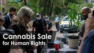 Cannabis Sale for Human Rights at the Main Police Station in Oslo [upl. by Nilpik]